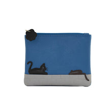 Load image into Gallery viewer, Leather Cat &amp; Mouse Coin Purse | Blue
