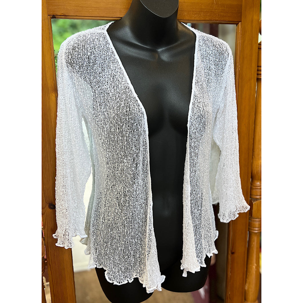 The Bali 3/4 Sleeve Shrug (White)