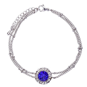 Blue & Clear Elizabeth Clasp Bracelet