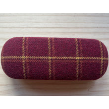 Load image into Gallery viewer, Tartan Covered Hard Shell Glasses Cases | Wine Red

