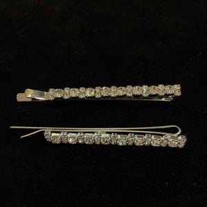 Silver Crystal Scatter Hair Slides