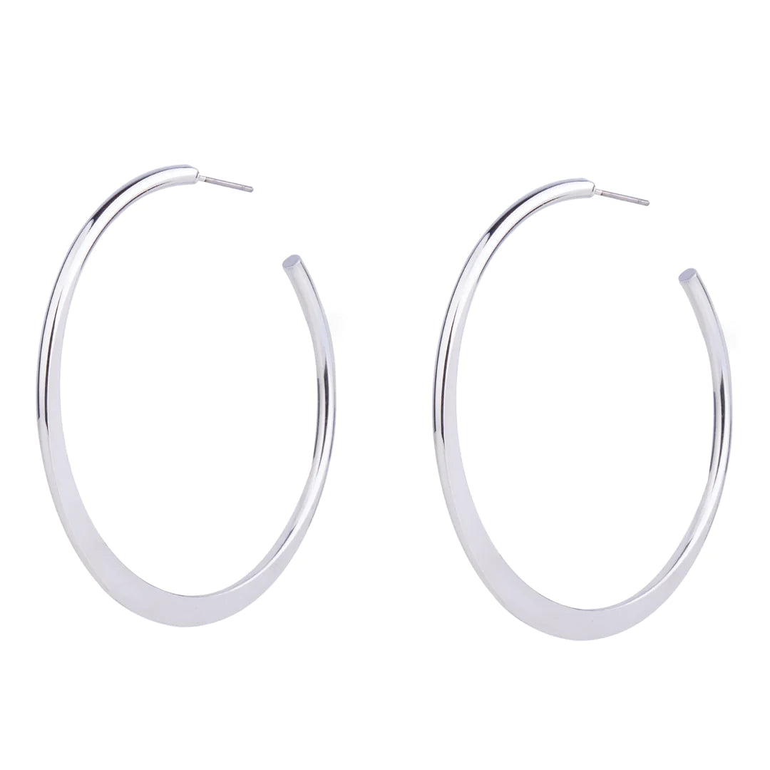 Classic Silver Hoop Earrings – Bucks Leather