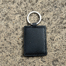 Load image into Gallery viewer, Black &#39;Paul Oliver&#39; Faux Leather Graphite Keyring
