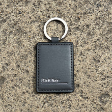 Load image into Gallery viewer, Black &#39;Paul Oliver&#39; Faux Leather Graphite Keyring
