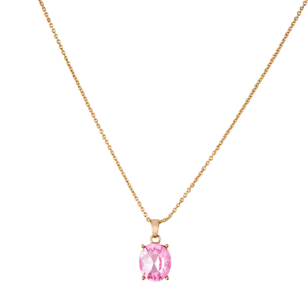 Pink Crystal 'Iris' Short Necklace