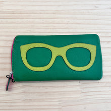 Load image into Gallery viewer, Genuine Leather Glasses &amp; Sunglasses Case | Emerald, Pear &amp; Hot Pink
