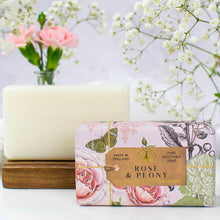 Load image into Gallery viewer, Rose and Peony Soap (lifestyle 1)
