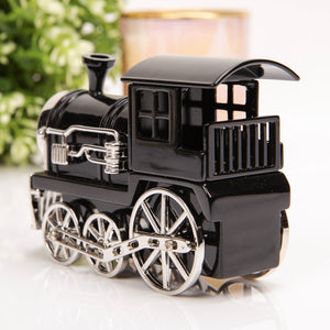 Miniature Clock - Black Steam Train