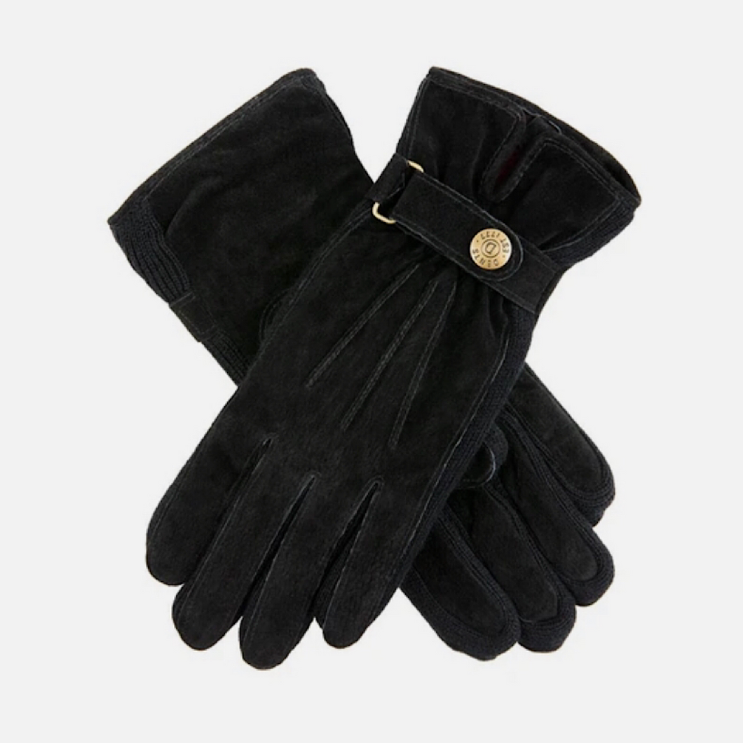 Black Ladies Suede Walking/Dog Walking Gloves