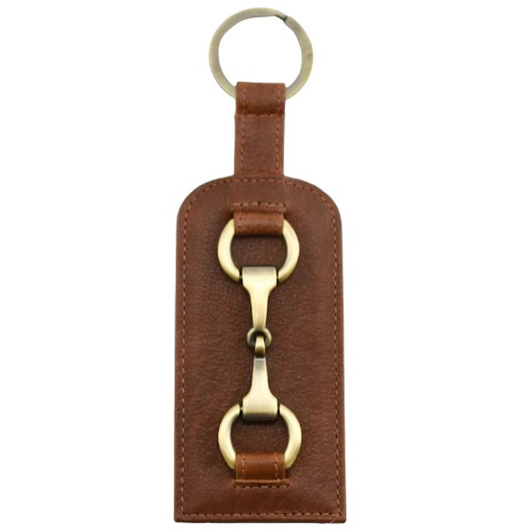 Tan Steed Leather Keyring