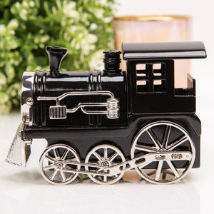 Miniature Clock - Black Steam Train