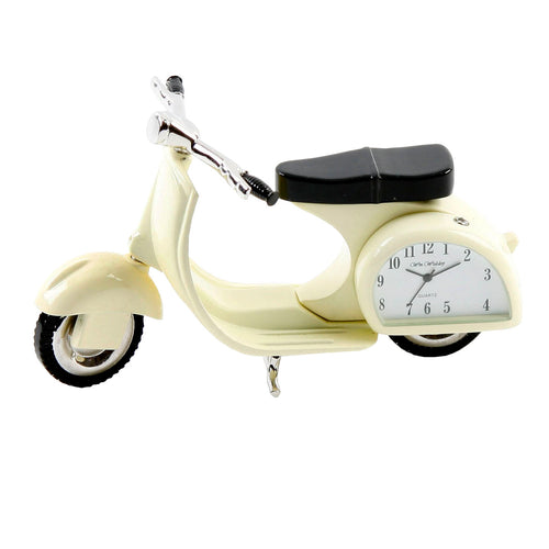 Miniature Clock - Cream Vespa