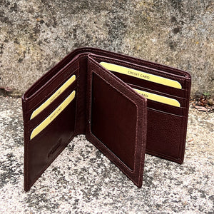 Gents Brown Leather RFID Wallet By 'Oak' | 12 Card Slots